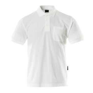 MASCOT® BORNEO Polo-Shirt, WEISS (60% BW/40% Polyester, 180 g/m²)