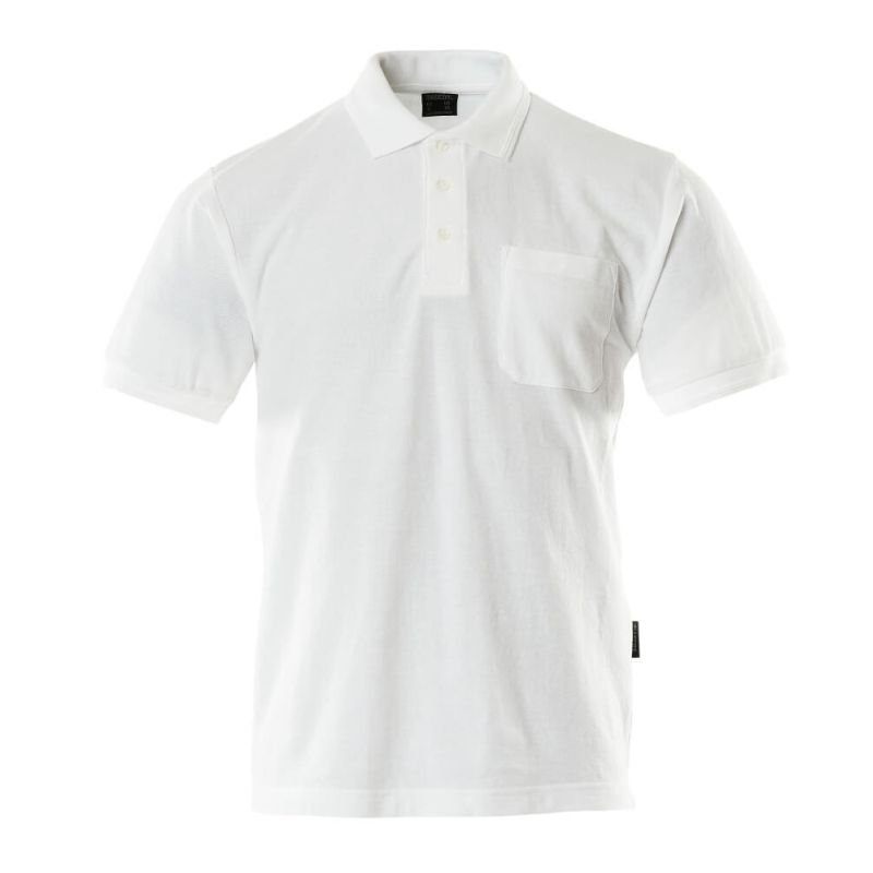 MASCOT® BORNEO Polo-Shirt, WEISS (60% BW/40% Polyester, 180 g/m²)