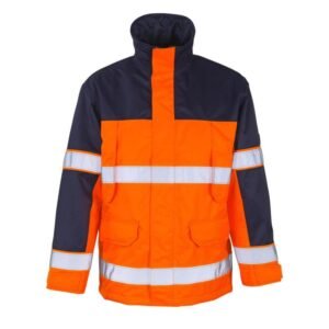 MASCOT® SAVONA Jacke, ORANGE/MARINE (100% Polyester, 240 g/m²)