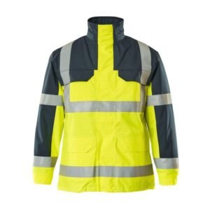MASCOT® LUNGERN Jacke, GELB/MARINE (98% Polyester/2% Kohlefaser, 230 g/m²)