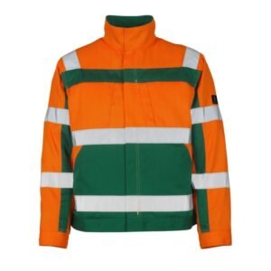 MASCOT® CAMETA Arbeitsjacke, ORANGE/GRÜN Teflon®-behandelt (65% Polyester/35% BW, 290 g/m²)