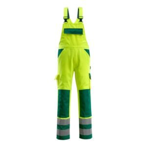MASCOT® BARRAS Latzhose, GELB/GRÜN Teflon®-behandelt (65% Polyester/35% BW, 310 g/m²)