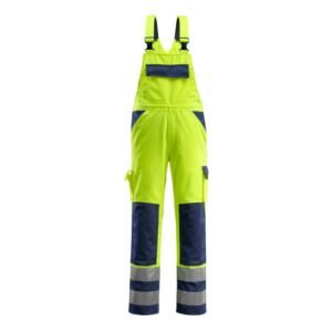 MASCOT® BARRAS Latzhose, GELB/MARINE Teflon®-behandelt (65% Polyester/35% BW, 310 g/m²)