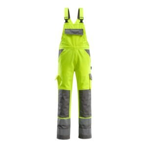 MASCOT® BARRAS Latzhose, GELB/ANTHRAZIT Teflon®-behandelt (65% Polyester/35% BW, 310 g/m²)