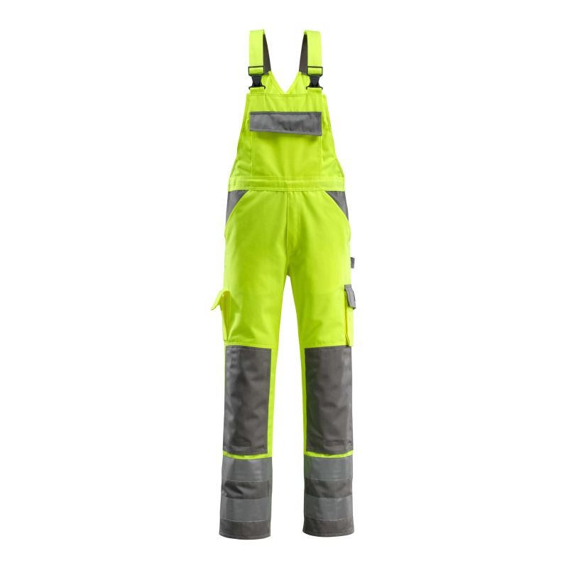MASCOT® BARRAS Latzhose, GELB/ANTHRAZIT Teflon®-behandelt (65% Polyester/35% BW, 310 g/m²)