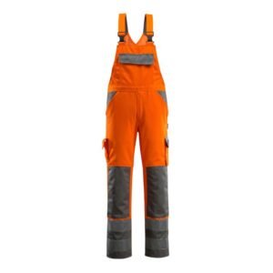 MASCOT® BARRAS Latzhose, ORANGE/ANTHRAZIT Teflon®-behandelt (65% Polyester/35% BW, 290 g/m²)