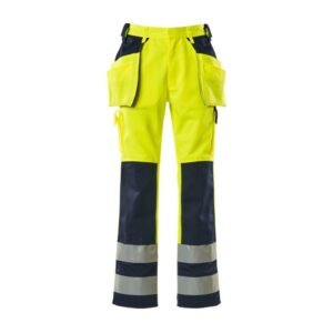 MASCOT® ALMAS Handwerkerhose, GELB/MARINE, Teflon®-beh. (65% Polyester/35% BW, 310 g/m²)