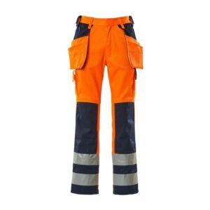MASCOT® ALMAS Handwerkerhose, ORANGE/MARINE, Teflon®-beh. (65% Polyester/35% BW, 290 g/m²)