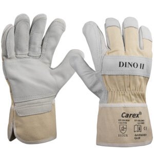 Art. 0163/KW DINO® II Rindlederhandschuh, Farbe: grau/beige (natur)