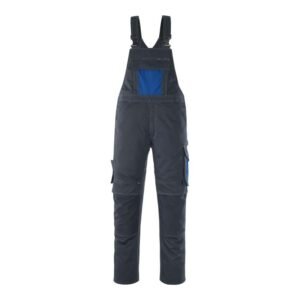 MASCOT® LEIPZIG Latzhose, SCHWARZBLAU/KORNBLAU (70% Polyester/30% Tencel, 340 g/m²)