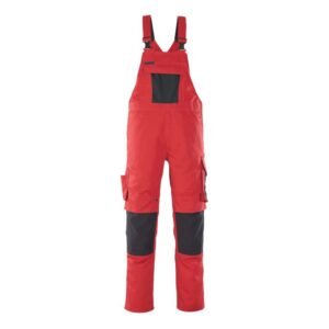 MASCOT® LEIPZIG Latzhose, ROT/SCHWARZ (70% Polyester/30% Tencel, 340 g/m²)