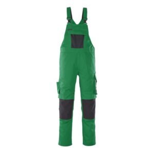 MASCOT® LEIPZIG Latzhose, GRÜN/SCHWARZ (70% Polyester/ 30% Tencel, 340 g/m²)
