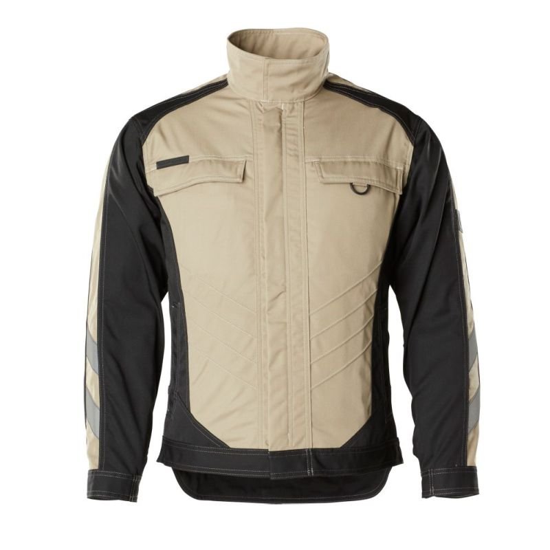 MASCOT® FULDA Arbeitsjacke, HELLKHAKI/SCHWARZ (65% Polyester/35% BW, 270 g/m²)