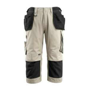 MASCOT® LINDAU Handwerkerkniebundhose, HELLKHAKI/SCHWARZ (65% Polyester/35% BW, 270 g/m²)