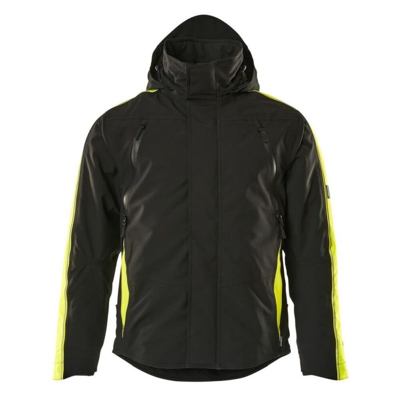 MASCOT® TOLOSA Winterjacke, SCHWARZ/hi-vis Gelb, (100% Polyester/ 250g/m²)