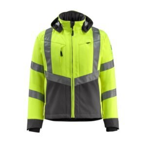 MASCOT® BLACKPOOL Soft Shell Jacke, GELB/DUNKELANTHRAZIT (100% Polyester, 360 g/m²)
