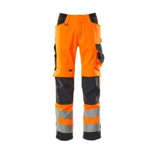 MASCOT® KENDAL Hose, ORANGE/SCHWARZBLAU Teflon®-behandelt (65% Polyester/35% BW, 290 g/m²)