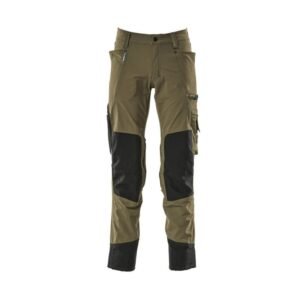 Hose mit Knietaschen, Stretchstoff, Farbe: moosgrün