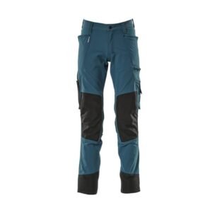 Hose mit Knietaschen, Stretchstoff, Farbe: Dunkelpetroleum
