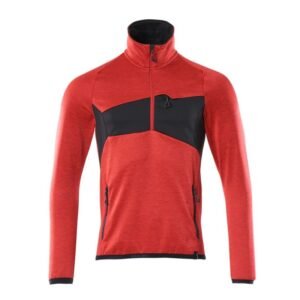 MASCOT® Accelerate Fleecepullover mit kurzem Reißverschluss verkehrsrot/schwarz