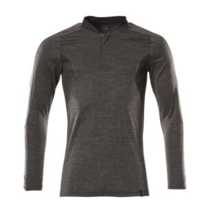 MASCOT® Accelerate Polo-Shirt mit COOLMAX®PRO, Langarm dunkelanthrazit/schwarz
