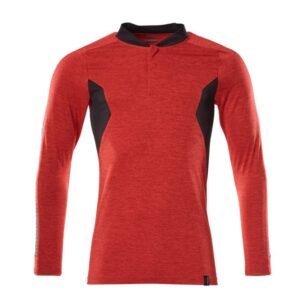 MASCOT® Accelerate Polo-Shirt mit COOLMAX®PRO, Langarm verkehrsrot/schwarz