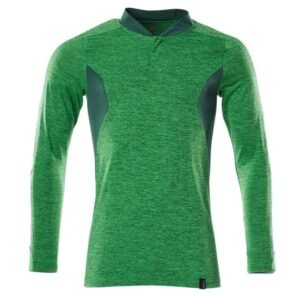 MASCOT® Accelerate Polo-Shirt mit COOLMAX®PRO, Langarm grasgrün/grün