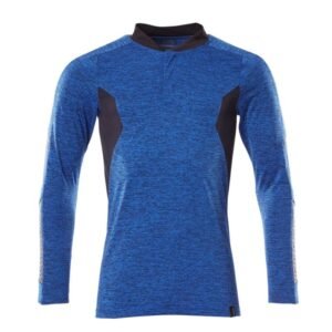 MASCOT® Accelerate Polo-Shirt mit COOLMAX®PRO, Langarm azurblau/schwarzblau