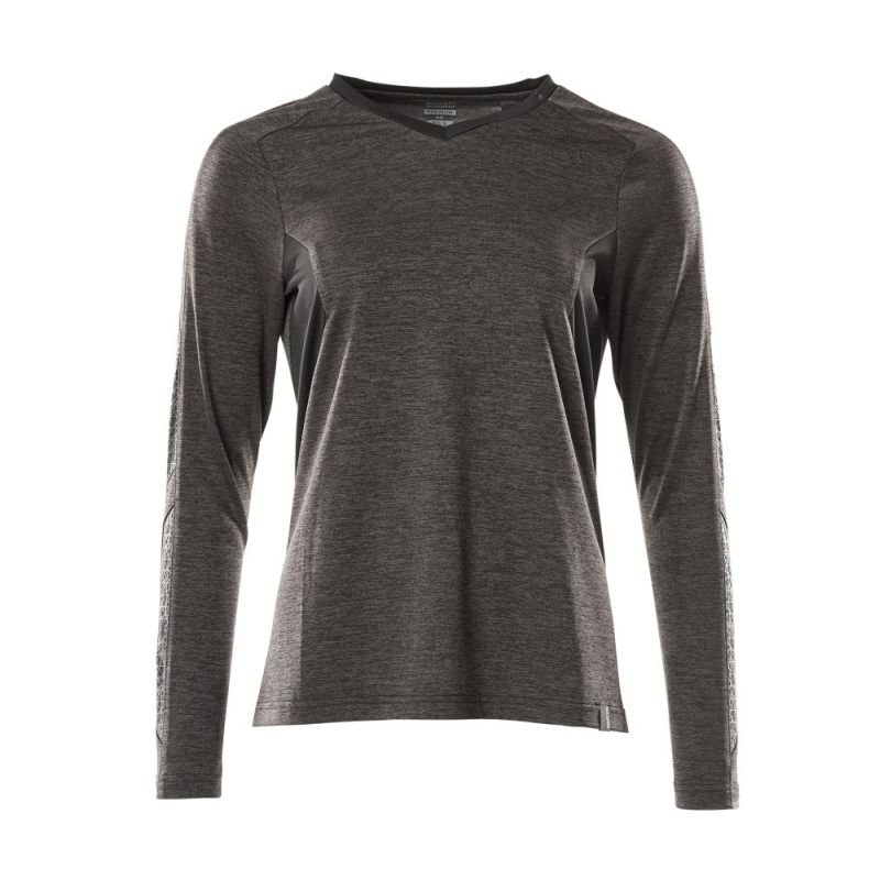 MASCOT® Accelerate T-Shirt, Damen, mit COOLMAX®, Langarm dunkelanthrazit/schwarz