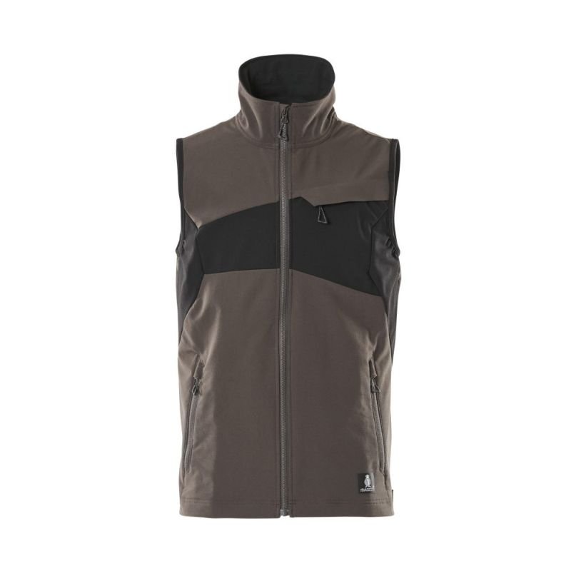 MASCOT® Accelerate Weste, Vier-Wege-Stretchstoff, leicht dunkelanthrazit/schwarz