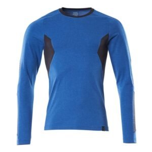 MASCOT® Accelerate T-Shirt, Langarm, Modern Fit azurblau/schwarzblau