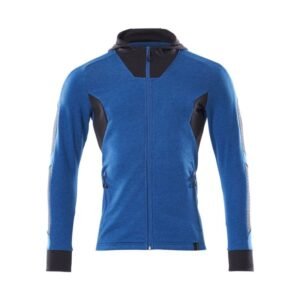 MASCOT® Accelerate Sweatshirt mit Kapuze, moderne Passform azurblau/schwarzblau