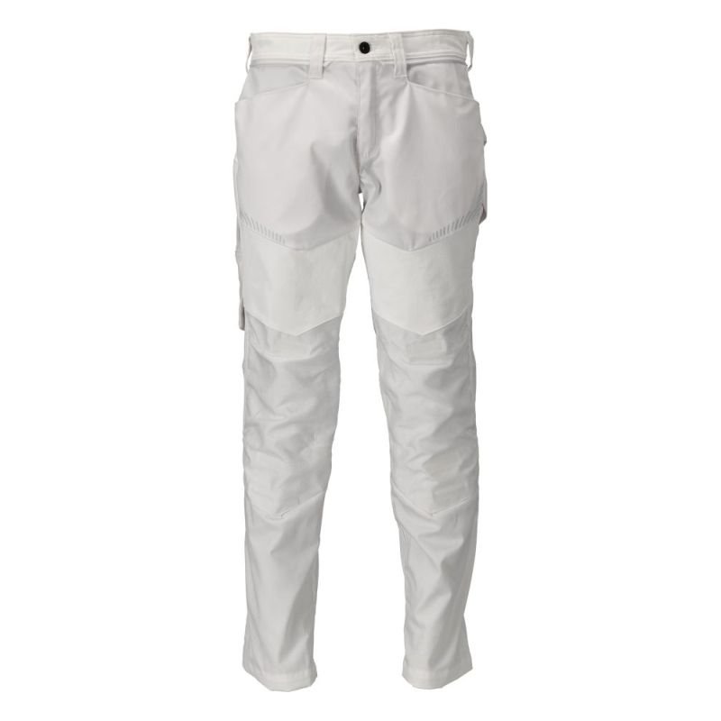 MASCOT® Hose mit Knietaschen, STRETCH Zones, weiß, 50% Baumwolle/50% Polyester, 205 g/m²