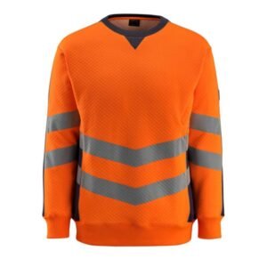 MASCOT® WIGTON Sweatshirt, ORANGE/SCHWARZBLAU (50% Polyester/50% BW, 310 g/m²)