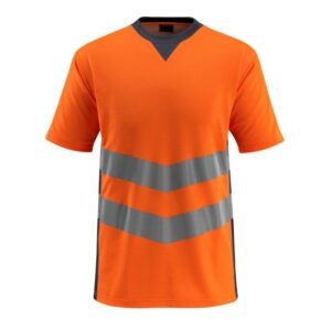 MASCOT® SANDWELL T-Shirt, ORANGE/SCHWARZBLAU (50% Polyester/50% BW, 170 g/m²)