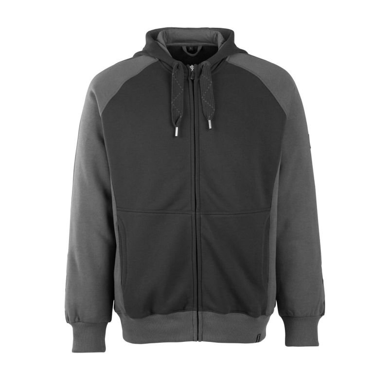 MASCOT® WIESBADEN Kapuzensweatshirt, SCHWARZ/DUNKELANTHRAZIT (60% BW/40% Polyester, 340 g/m²)