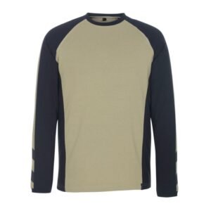 MASCOT® BIELEFELD T-Shirt, HELLKHAKI/SCHWARZ (60% BW, 40% Polyester/ 195 g/m²)