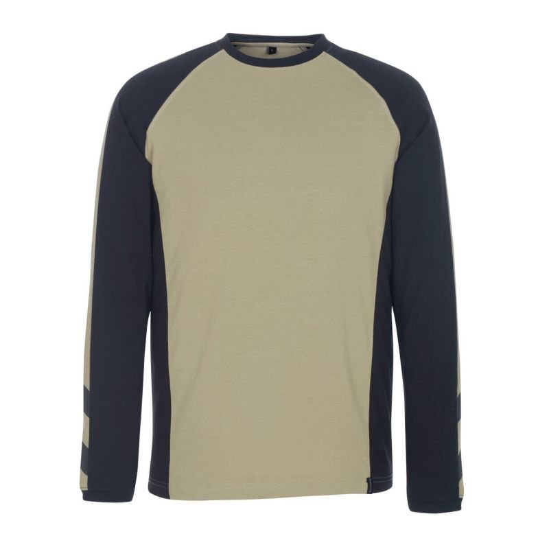 MASCOT® BIELEFELD T-Shirt, HELLKHAKI/SCHWARZ (60% BW, 40% Polyester/ 195 g/m²)