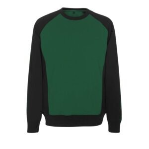 MASCOT® WITTEN Sweatshirt, GRÜN/SCHWARZ (60% BW/40% Polyester, 340 g/m²)