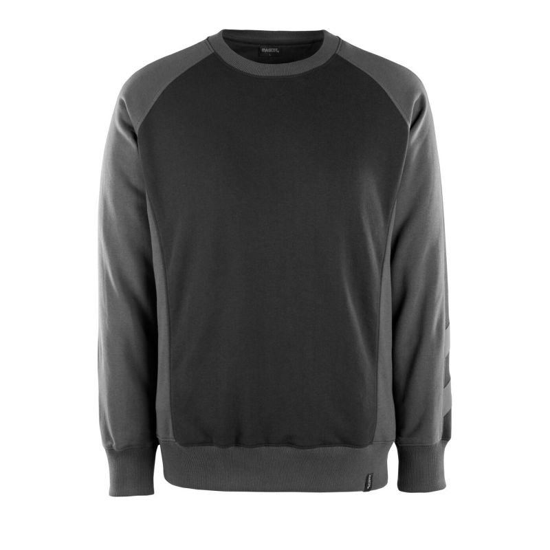 MASCOT® WITTEN Sweatshirt, SCHWARZ/DUNKELANTHRAZIT (60% BW/40% Polyester, 340 g/m²)
