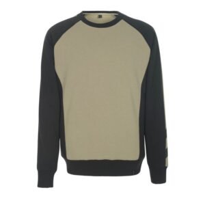 MASCOT® WITTEN Sweatshirt, HELLKHAKI/SCHWARZ (60% BW/40% Polyester, 340 g/m²)