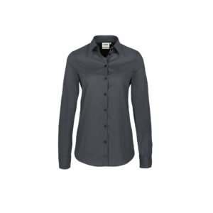 "Bluse 1/1arm ""performance"", 60% Baumwolle/40% Polyester, anthrazit"