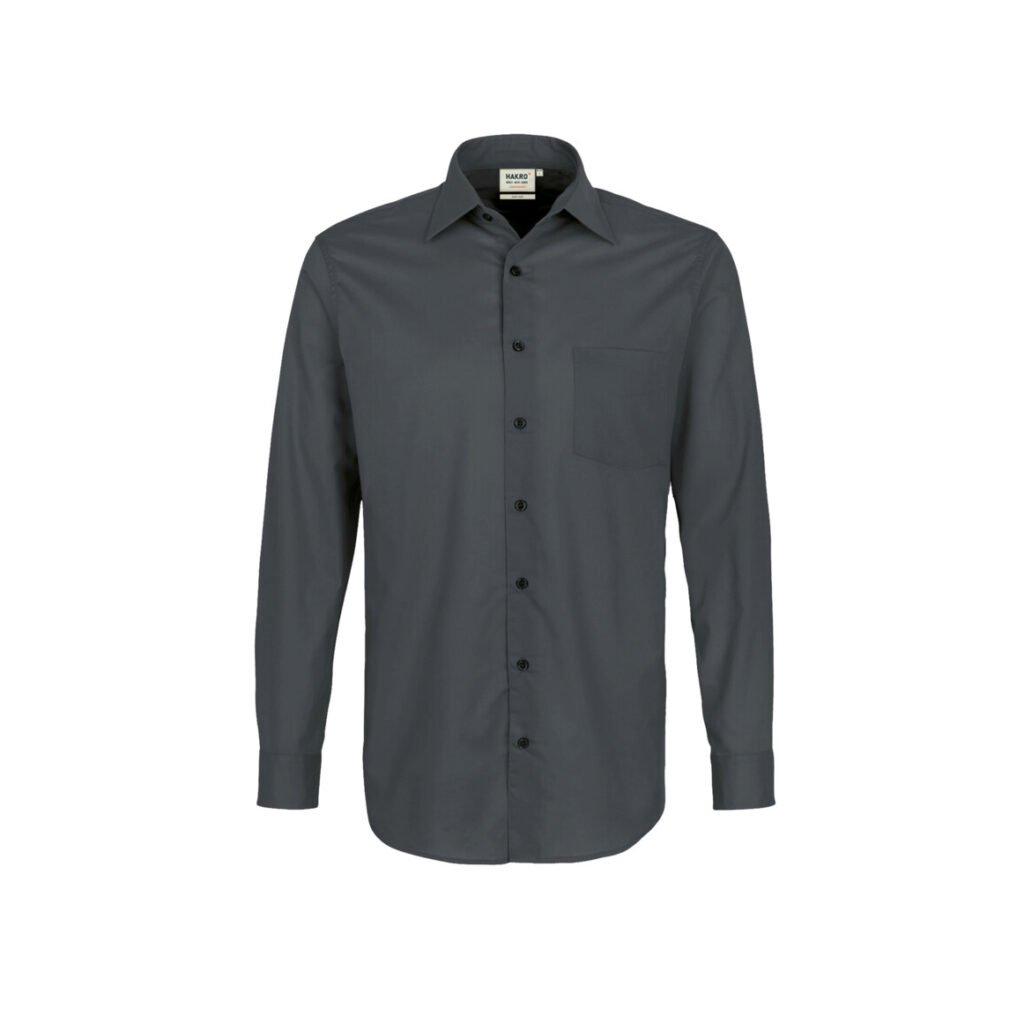 "Hemd 1/1arm ""performance"", 60% Baumwolle/40% Polyester, anthrazit"