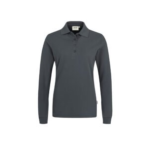 Women-Longsleeve-Poloshirt Performance, ANTHRAZIT (50% BW/50% Polyester, 220 g/m²)