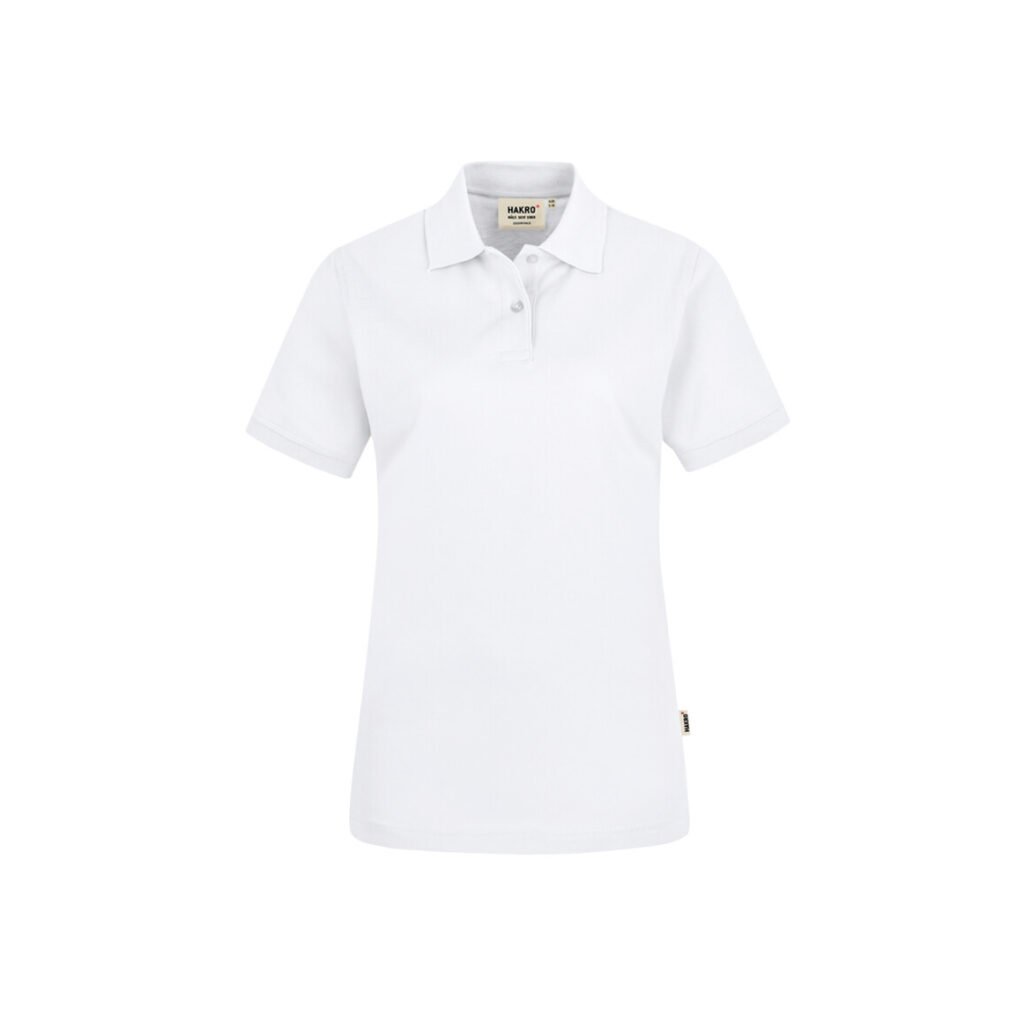 Women-Top-Polo 100% BW, weiß