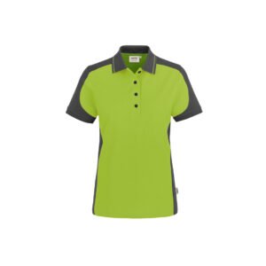 Women-Contrast-Poloshirt performance, 50%BW/50%Pol., kiwi/anthrazit