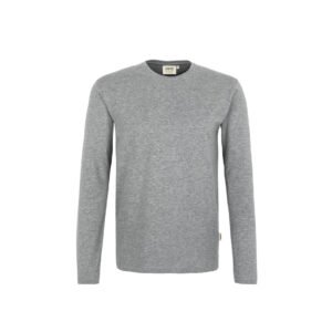 Longsleeve T-Shirt Heavy, GRAU-MELIERT (85% BW/15% Viskose, 185 g/m²)
