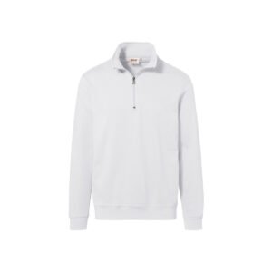 Zip-Sweatshirt Premium, WEISS (70% BW/30% Polyester, 300 g/m²)