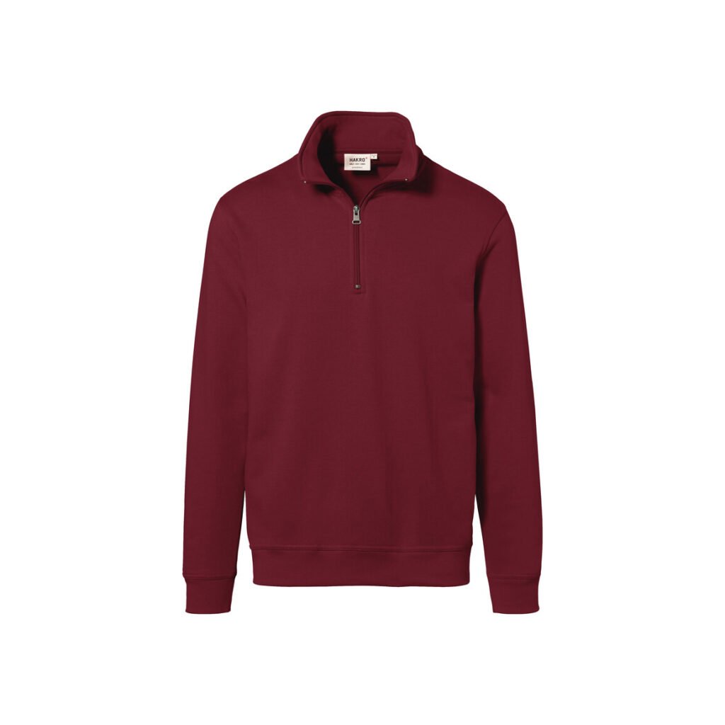 Zip-Sweatshirt Premium, WEINROT (70% BW/30% Polyester, 300 g/m²)