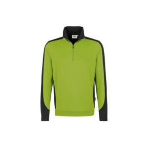Zip-Sweatshirt-CONTRAST PERFORMANCE, Farbe kiwi/anthrazit